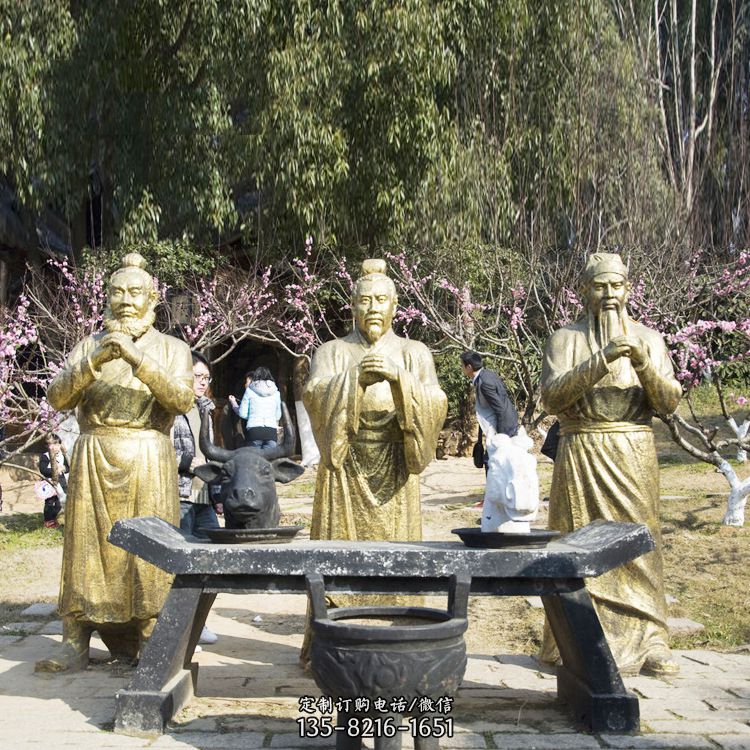 純銅桃園三結(jié)義雕塑 純銅桃園三結(jié)義雕塑
