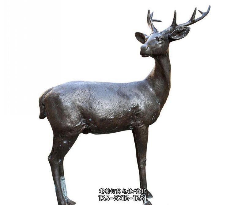 公園回頭鹿動(dòng)物銅雕 公園回頭鹿動(dòng)物銅雕