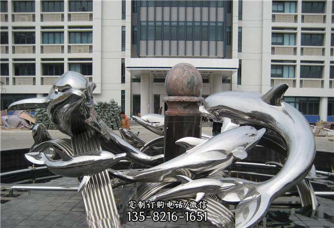 不銹鋼浪花和海豚動(dòng)物雕塑 不銹鋼浪花和海豚動(dòng)物雕塑