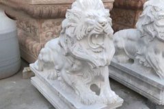 漢白玉獅子雕塑 漢白玉獅子雕塑