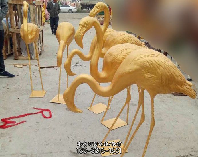 玻璃鋼仿銅火烈鳥雕塑 玻璃鋼仿銅火烈鳥雕塑