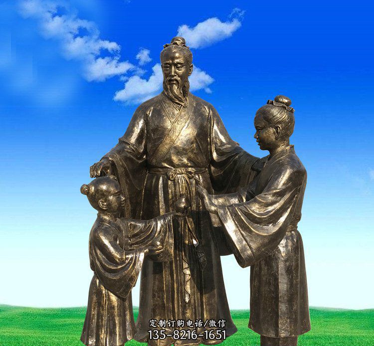 公園銅雕孔融讓梨人物雕塑 公園銅雕孔融讓梨人物雕塑