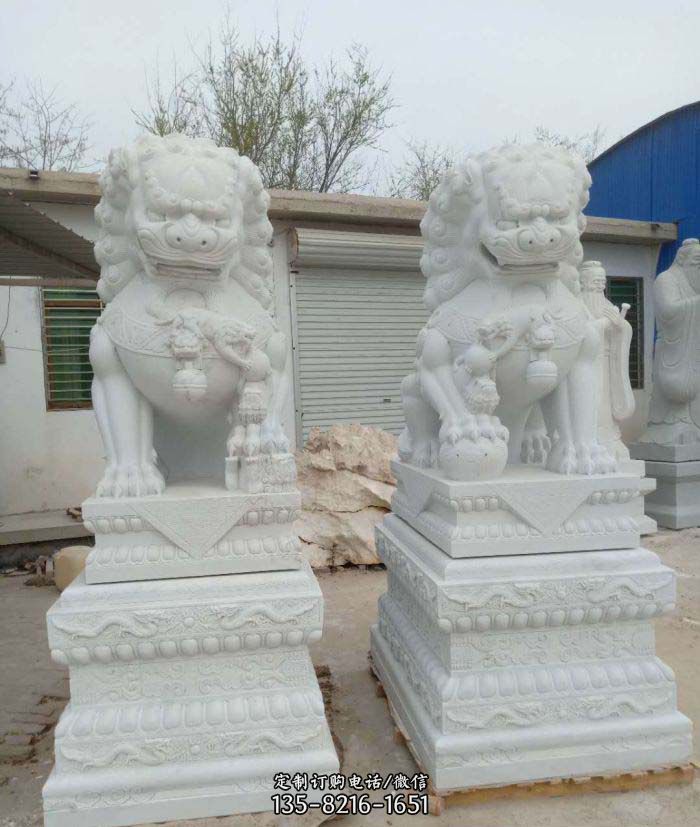 寺廟動(dòng)物漢白玉獅子石雕 寺廟動(dòng)物漢白玉獅子石雕