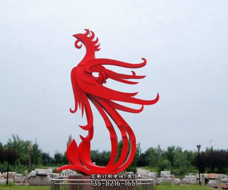 不銹鋼鳳凰公園景觀(guān)雕塑 不銹鋼鳳凰公園景觀(guān)雕塑