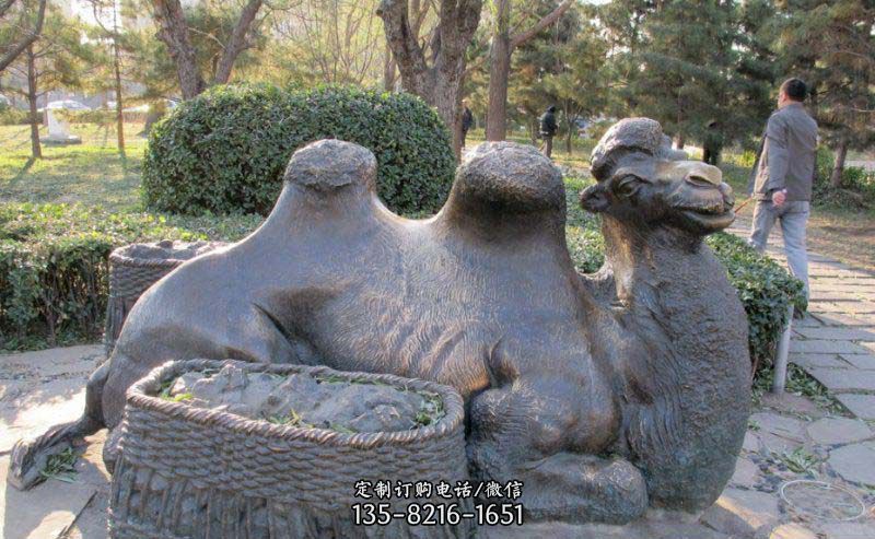 公園駱駝動物銅雕