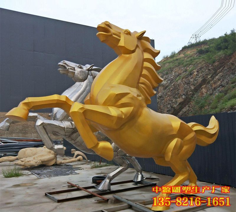 不銹鋼飛馬奔跑雕塑 不銹鋼飛馬奔跑雕塑