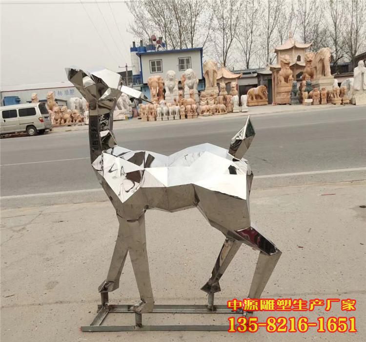 不銹鋼幾何小鹿雕塑 不銹鋼幾何小鹿雕塑