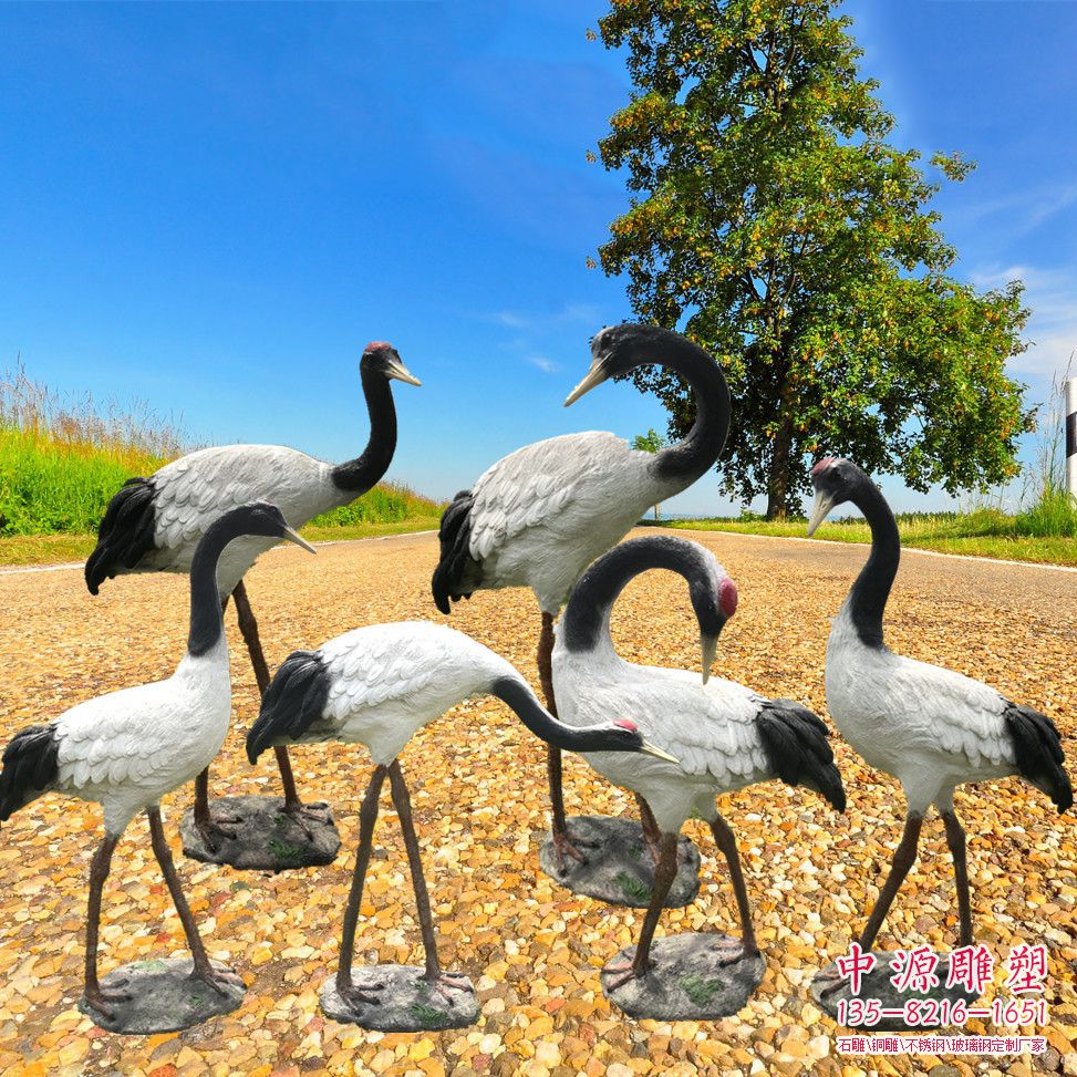 玻璃鋼仙鶴仿真雕塑