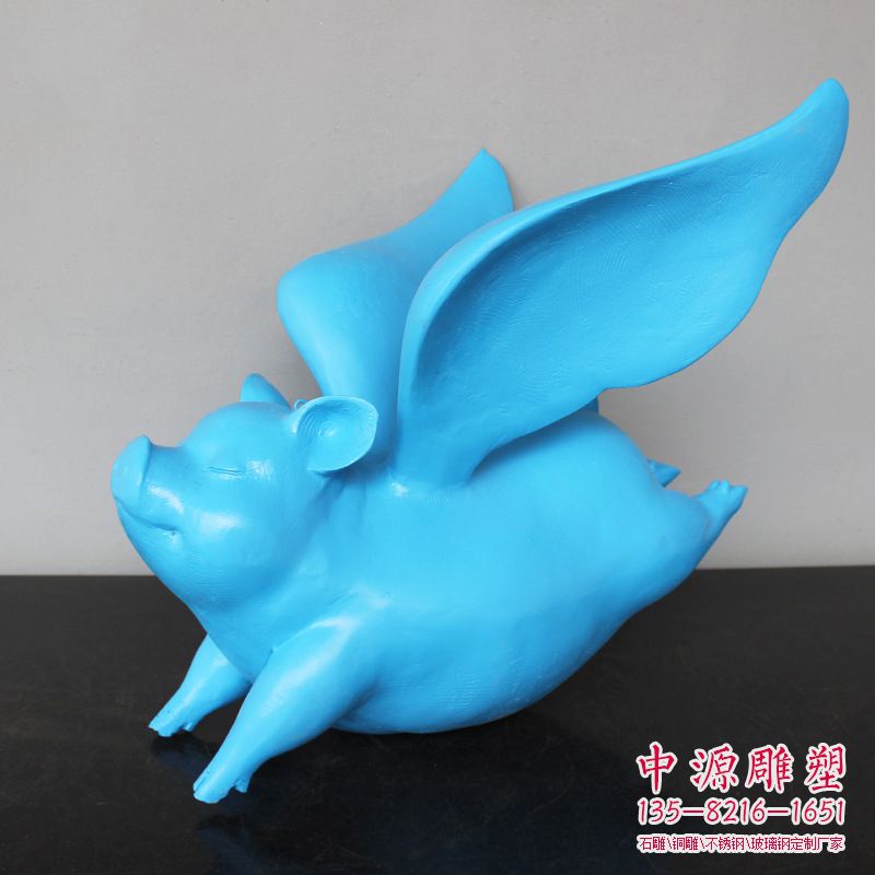 玻璃鋼飛豬雕塑 玻璃鋼飛豬雕塑