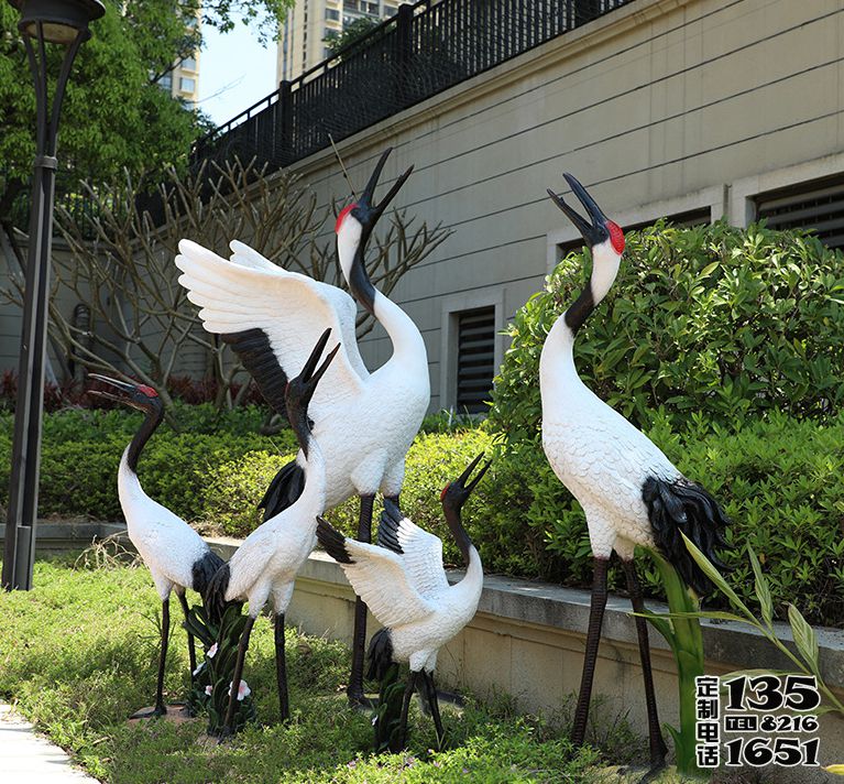 玻璃鋼仿真動(dòng)物園林景觀仙鶴雕塑 玻璃鋼仿真動(dòng)物園林景觀仙鶴雕塑