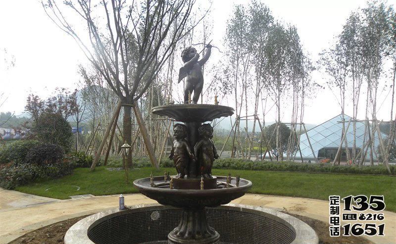 園林景區(qū)歐式人物小天使玻璃鋼仿銅噴泉雕塑 園林景區(qū)歐式人物小天使玻璃鋼仿銅噴泉雕塑