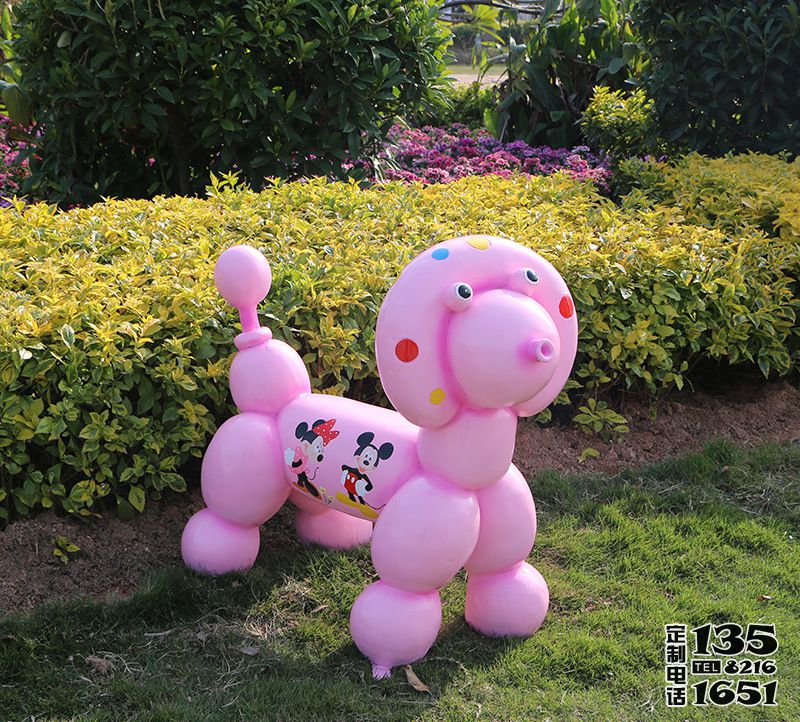 游樂(lè)場(chǎng)玻璃鋼卡通氣球狗雕塑 游樂(lè)場(chǎng)玻璃鋼卡通氣球狗雕塑