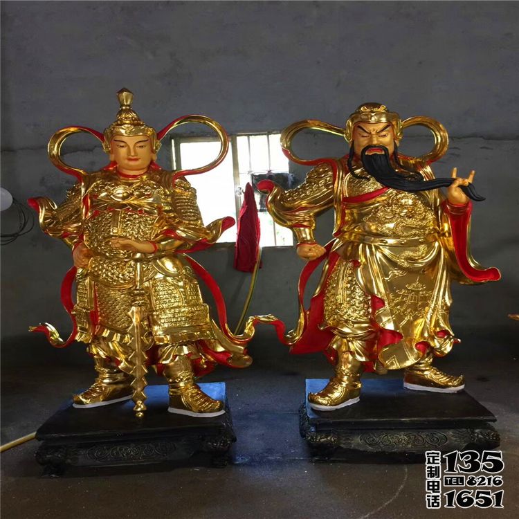 玻璃鋼彩繪漆金寺廟庭院關(guān)公雕塑 玻璃鋼彩繪漆金寺廟庭院關(guān)公雕塑