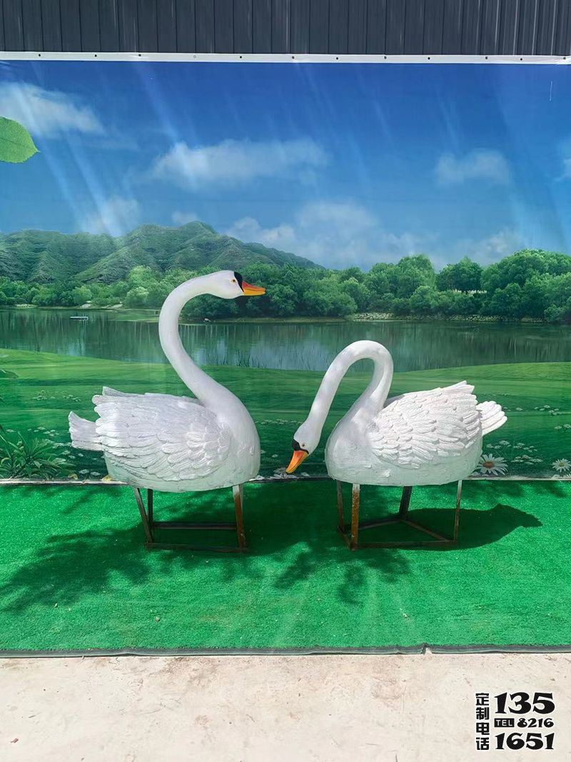 景區(qū)玻璃鋼仿真動物天鵝雕塑 景區(qū)玻璃鋼仿真動物天鵝雕塑