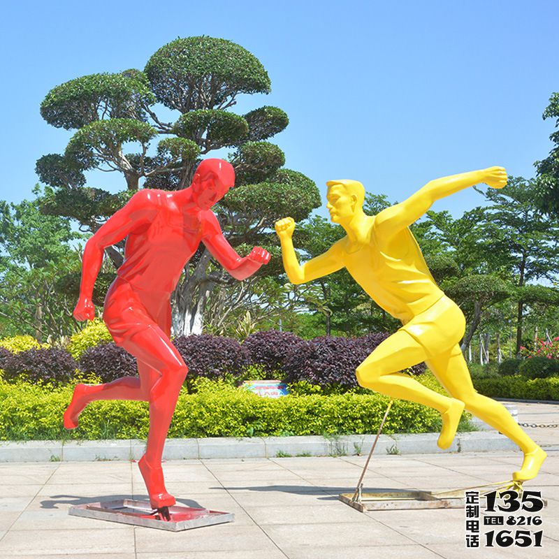公園景觀玻璃鋼彩繪跑步運(yùn)動(dòng)人物雕塑擺件 公園景觀玻璃鋼彩繪跑步運(yùn)動(dòng)人物雕塑擺件