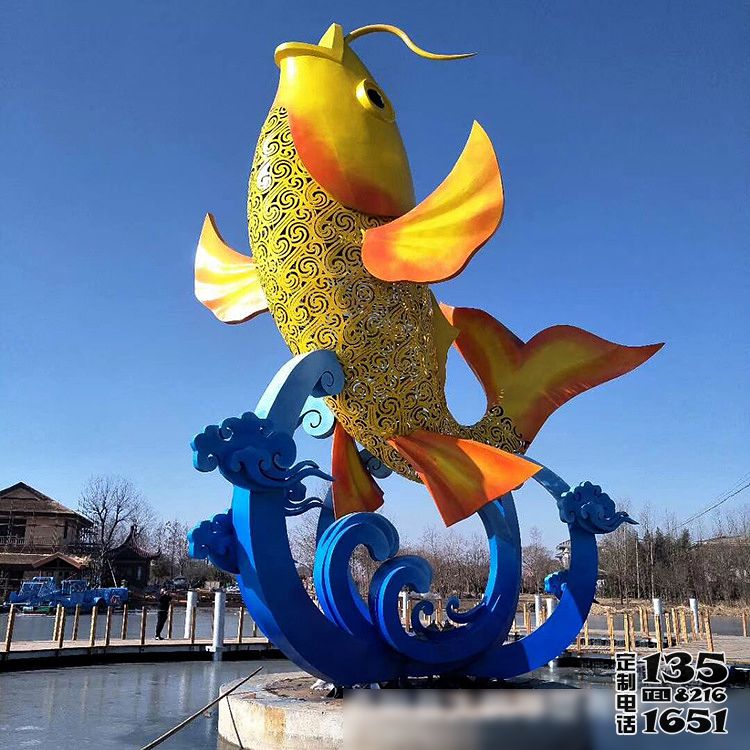 戶外廣場(chǎng)水景大型彩繪玻璃鋼魚(yú)雕塑 戶外廣場(chǎng)水景大型彩繪玻璃鋼魚(yú)雕塑
