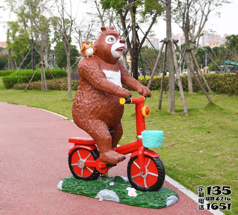 游樂(lè)場(chǎng)玻璃鋼卡通熊出沒(méi)熊大雕塑 游樂(lè)場(chǎng)玻璃鋼卡通熊出沒(méi)熊大雕塑