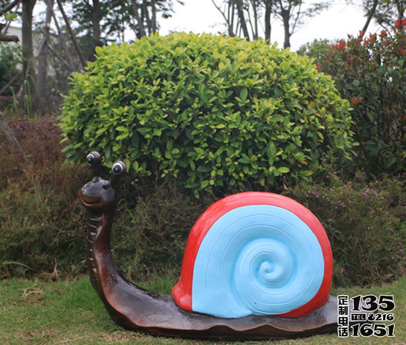 玻璃鋼彩繪戶(hù)外園林大型蝸牛雕塑 玻璃鋼彩繪戶(hù)外園林大型蝸牛雕塑