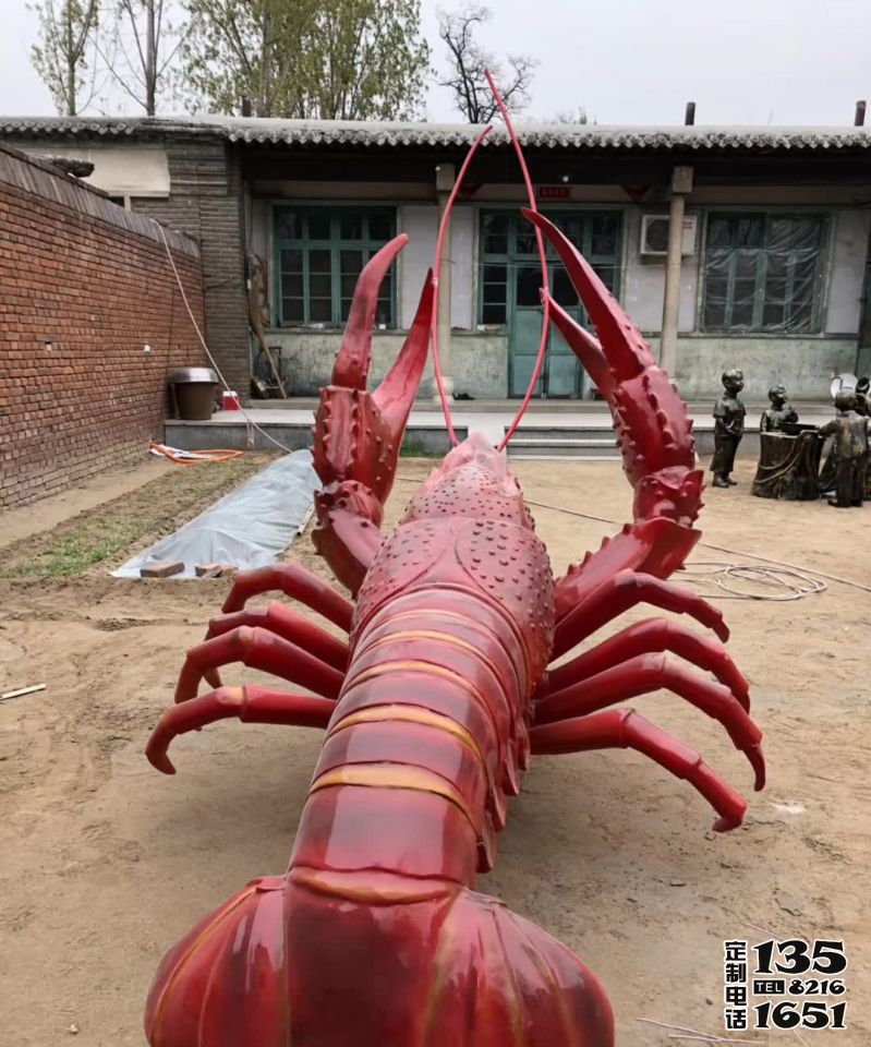 戶(hù)外酒店大型玻璃鋼仿真小龍蝦雕塑 戶(hù)外酒店大型玻璃鋼仿真小龍蝦雕塑