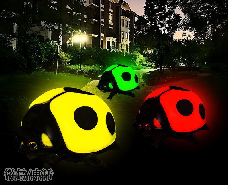 七星瓢蟲玻璃鋼發(fā)光動(dòng)物雕塑擺件 七星瓢蟲玻璃鋼發(fā)光動(dòng)物雕塑擺件